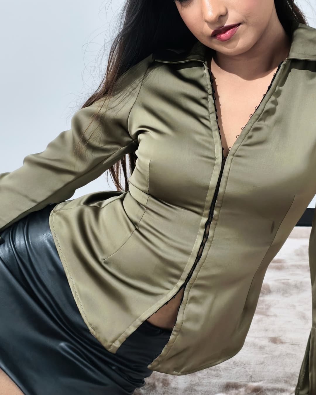 Plot-Twist Satin Shirt